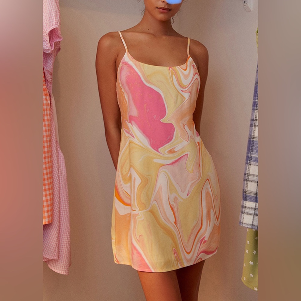 PacSun LA Hearts Marble Print Dress